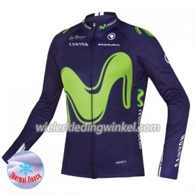 Wielershirt 2017 Movistar Team N001 Winter Thermal Fleece